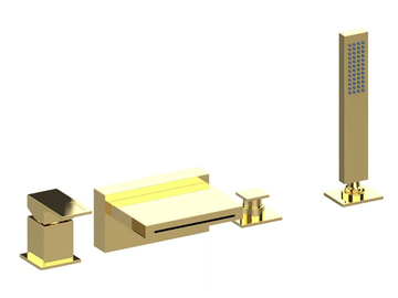 VITA DUE 35029 - Deck mounted 4 hole waterfall bathtub tap by Rubinetterie Frattini - view 3